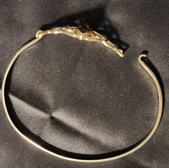 Green Amber bangle, artisan crafted, .925 sterling silver, NEW! - Picture 9 of 12